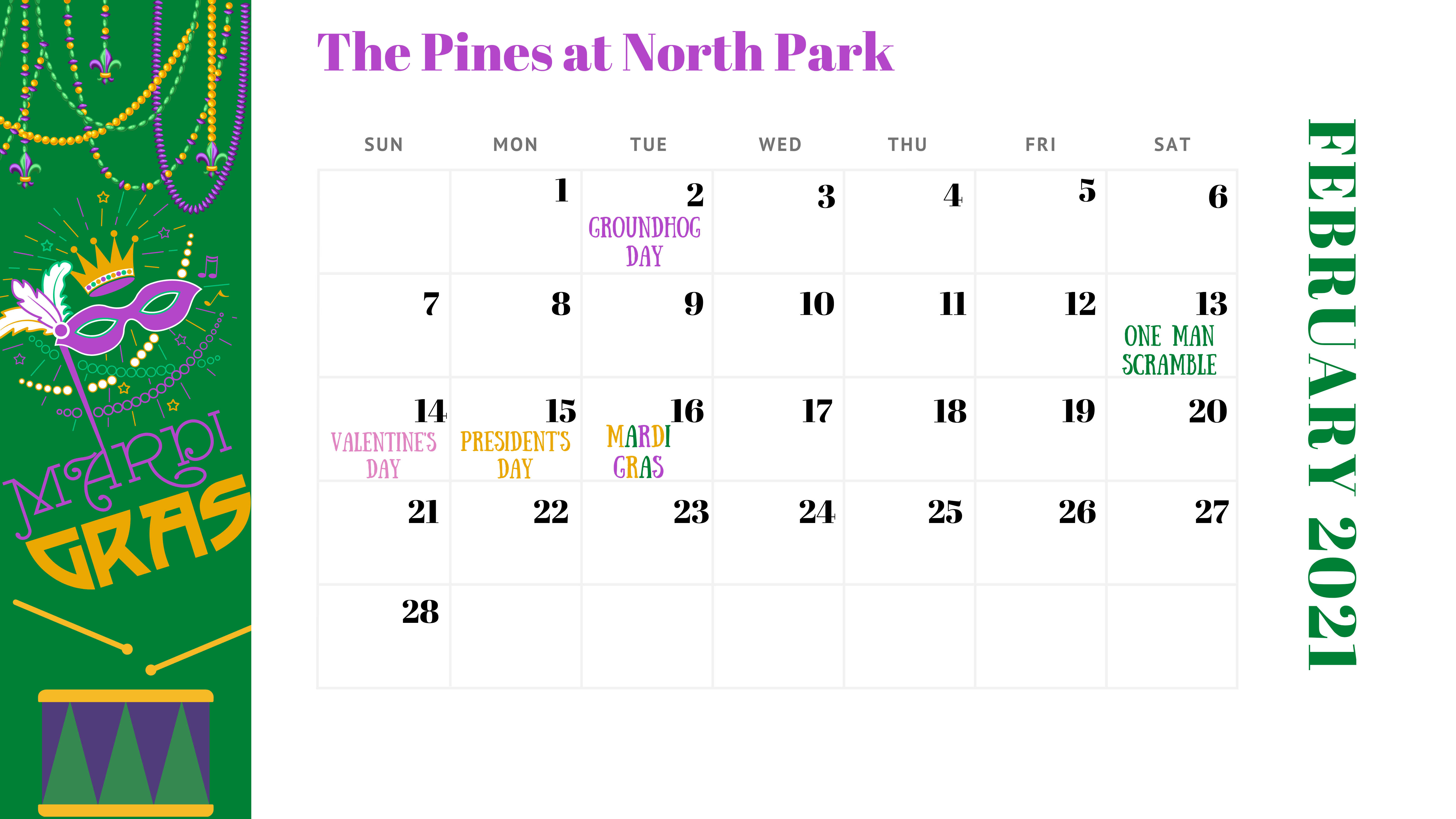 Event Calendar - The Pines at North Park